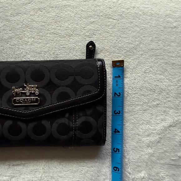 Coach Madison Signature Checkbook Flap Wallet - Picture 5 of 10